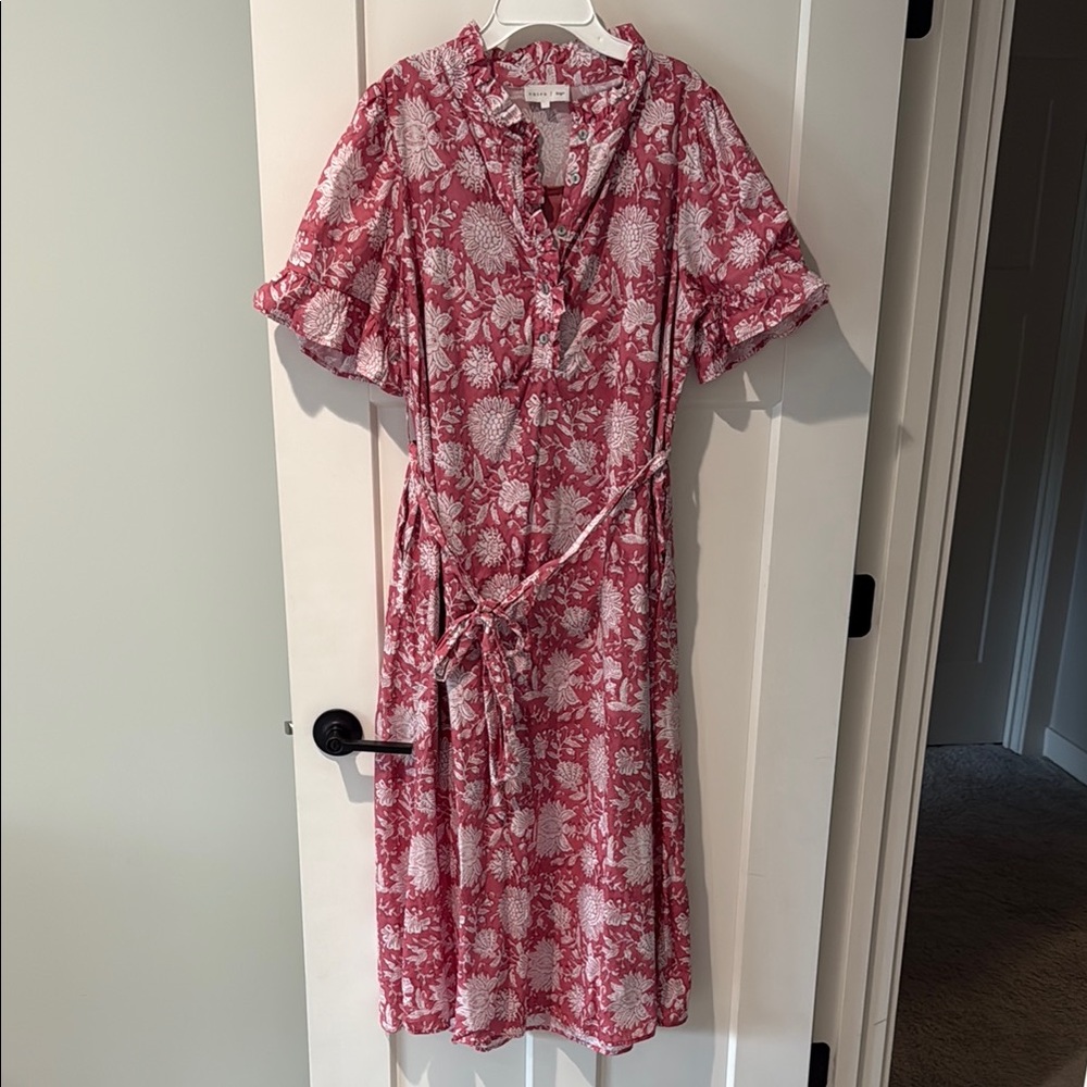 Entro Floral Tie-Waist Maternity Dress